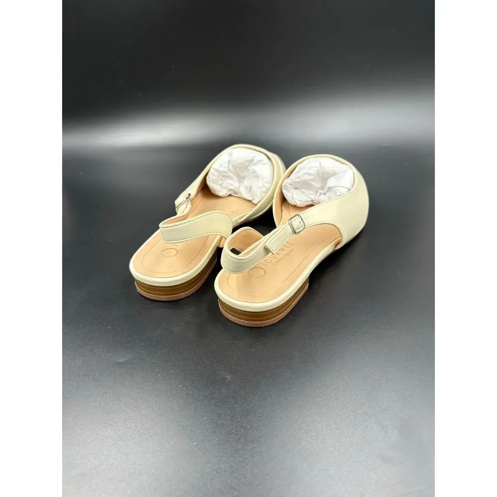 New Journee Collection Daphnne Pointed Toe Slingback Flats Ivory Color Size 10WD